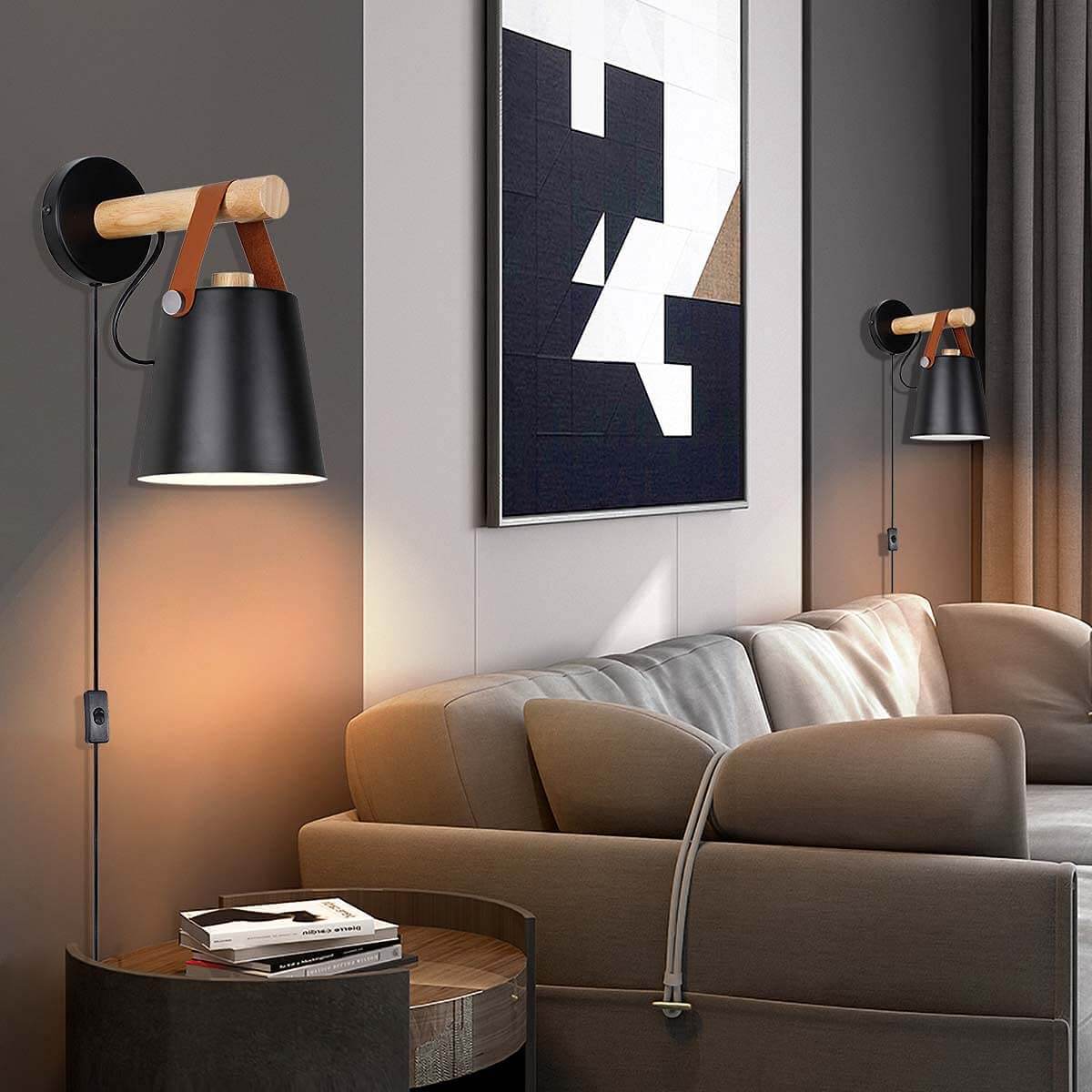 Nordic Wooden Wall Lamp