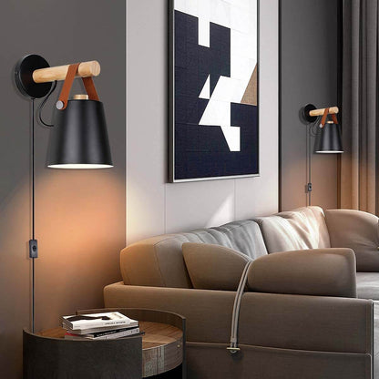 Nordic Wooden Wall Lamp