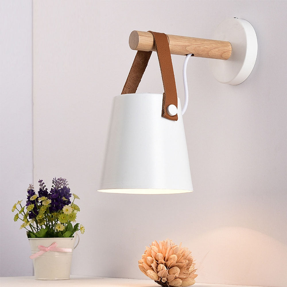 Nordic Wooden Wall Lamp