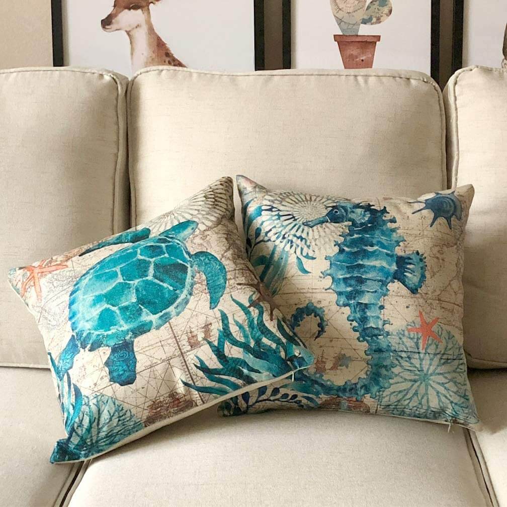 Ocean Themed Printed Cushion Covers