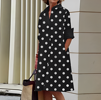 Oversized Black Shirt Dress for Women