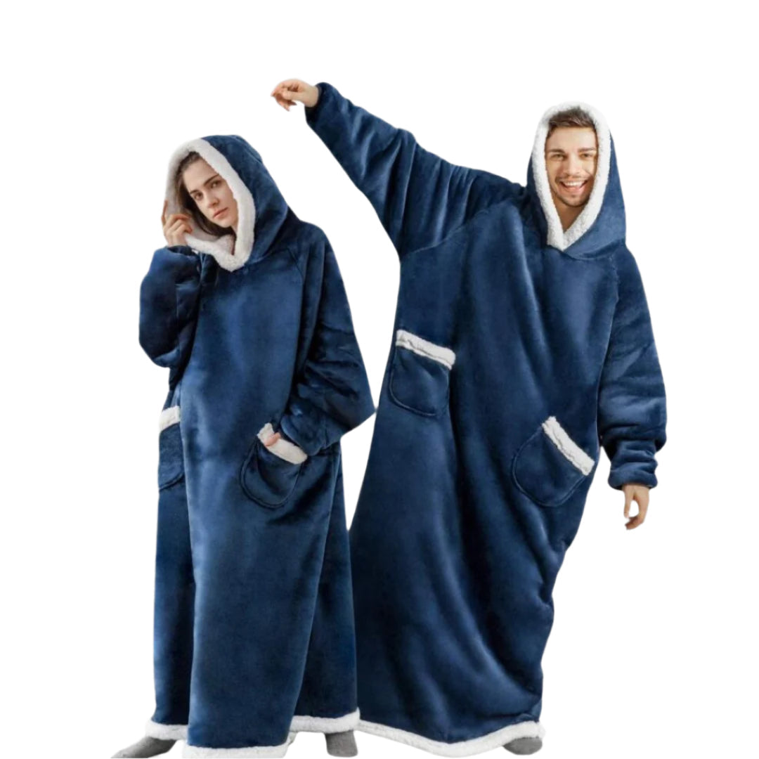 Oversized Blanket Hoodie With Sherpa Lining For Women Microfleece