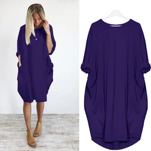 Oversized Dress with Pocket Details for Women