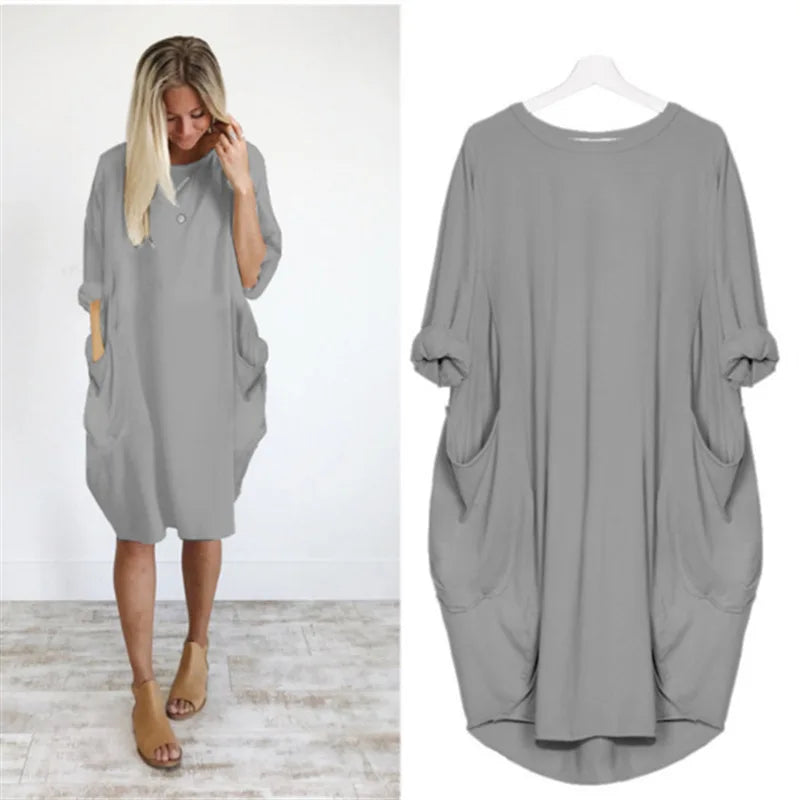 Oversized Dress with Pocket Details for Women