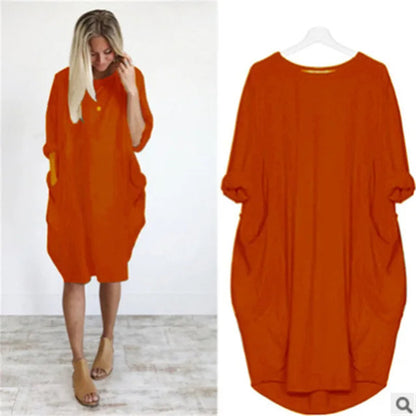 Oversized Dress with Pocket Details for Women