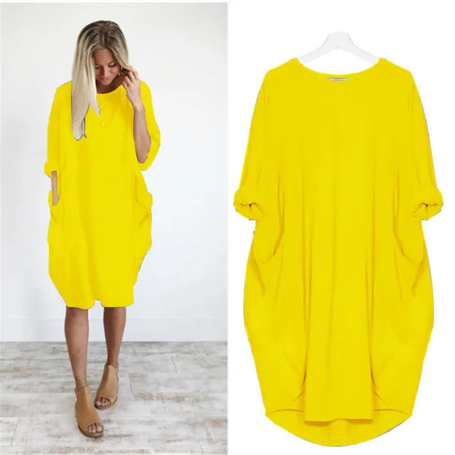 Oversized Dress with Pocket Details for Women