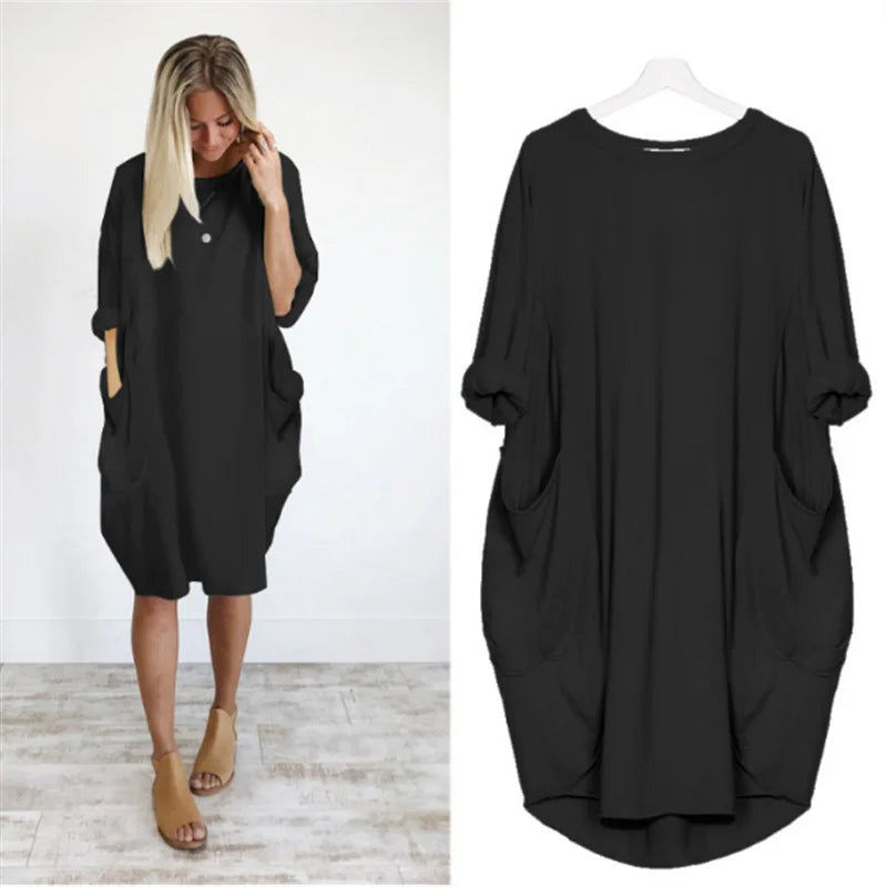 Oversized Dress with Pocket Details for Women