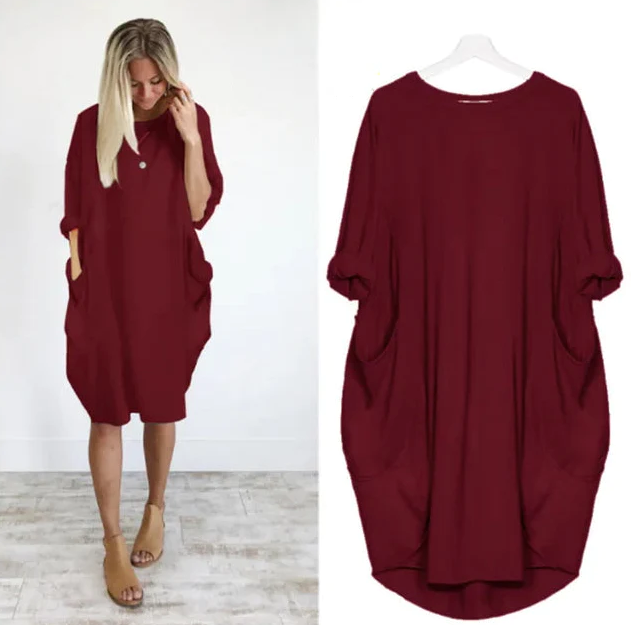Oversized Dress with Pocket Details for Women