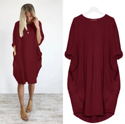 Oversized Dress with Pocket Details for Women