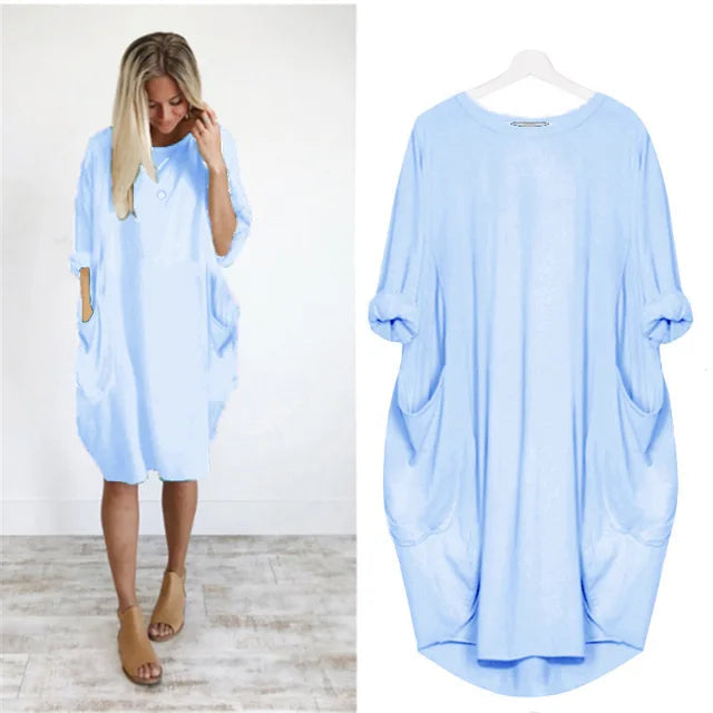 Oversized Dress with Pocket Details for Women