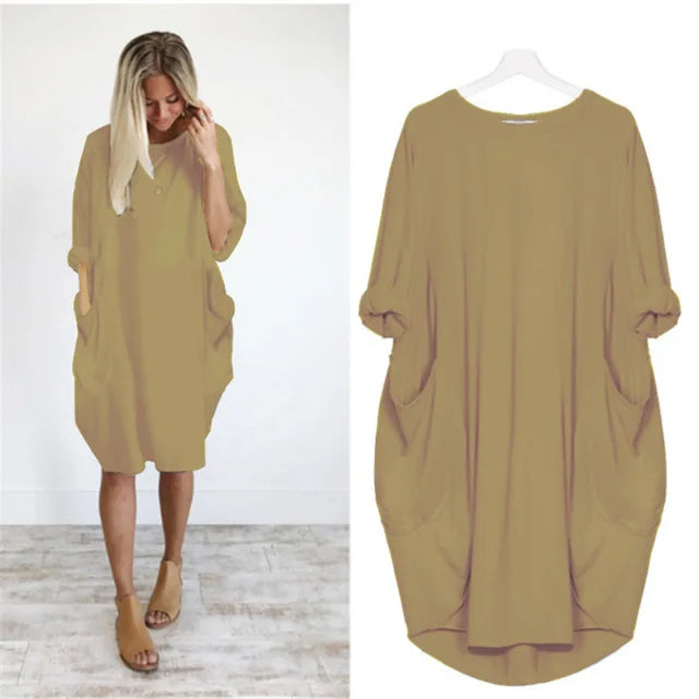 Oversized Dress with Pocket Details for Women