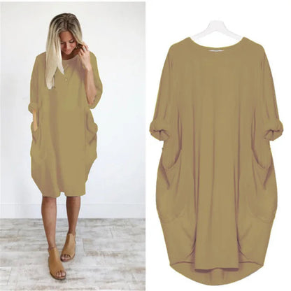 Oversized Dress with Pocket Details for Women