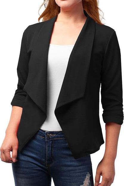 Oversized open blazer for women