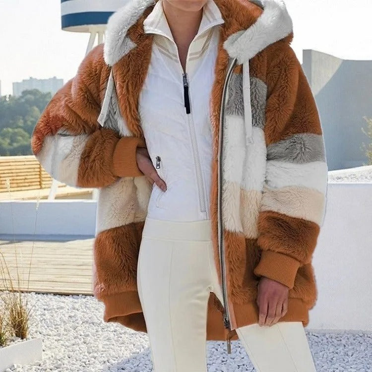 Oversized women's hooded jacket