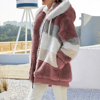 Oversized women's hooded jacket