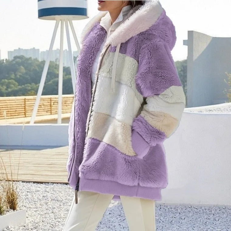 Oversized women's hooded jacket