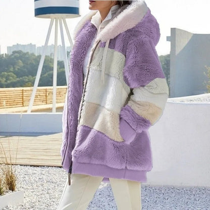 Oversized women's hooded jacket