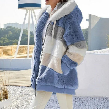 Oversized women's hooded jacket