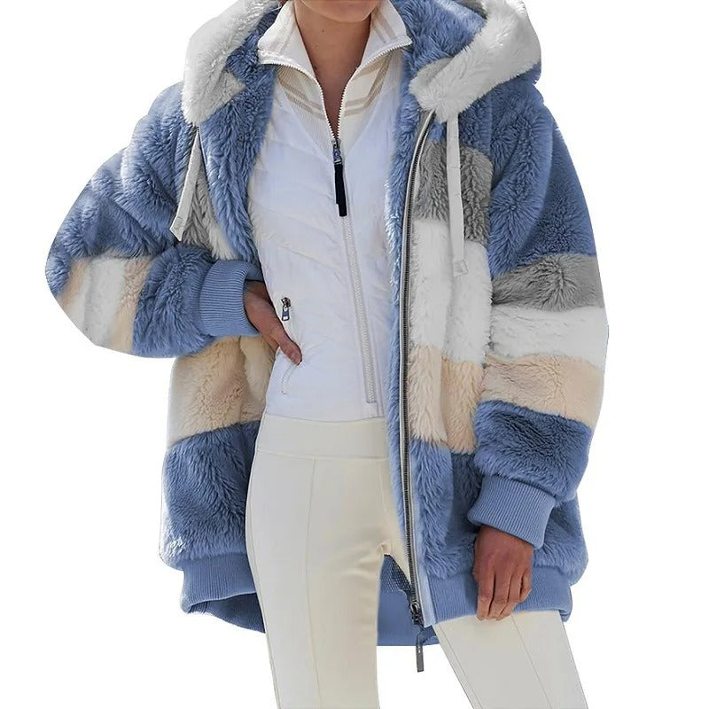 Oversized women's hooded jacket