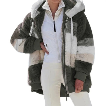 Oversized women's hooded jacket