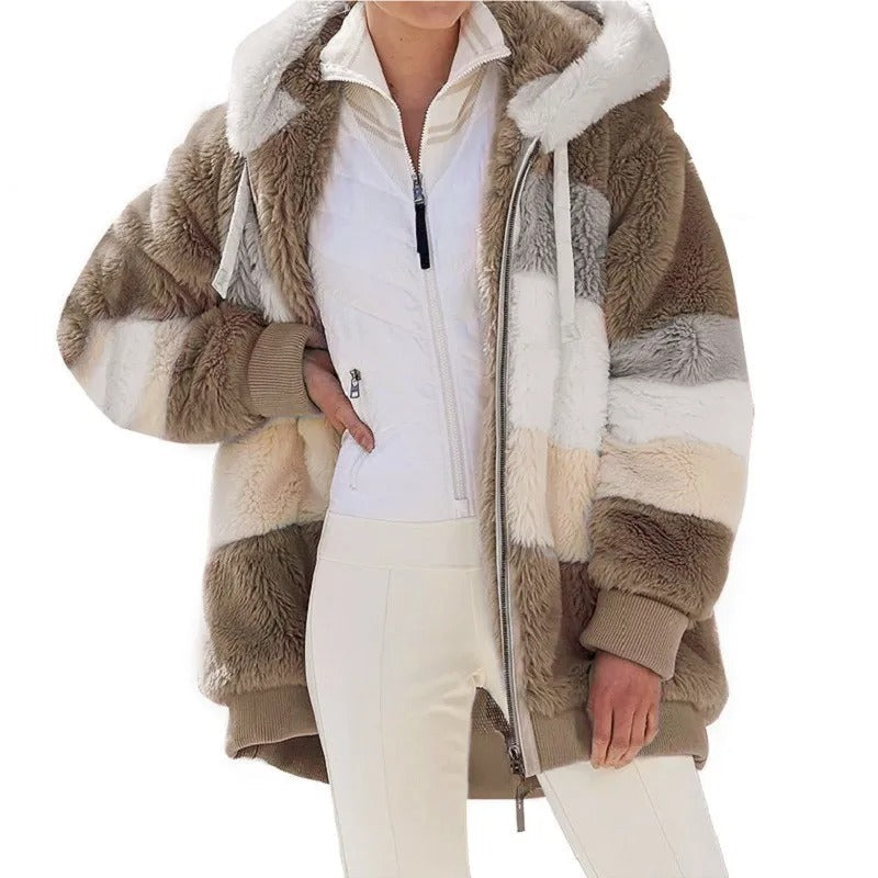 Oversized women's hooded jacket