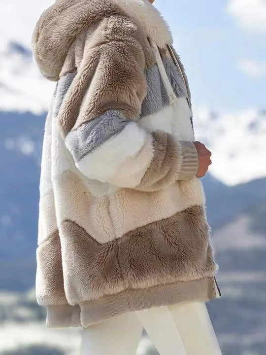Oversized women's hooded jacket