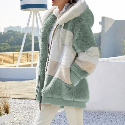 Oversized women's hooded jacket