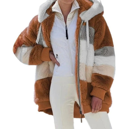 Oversized women's hooded jacket