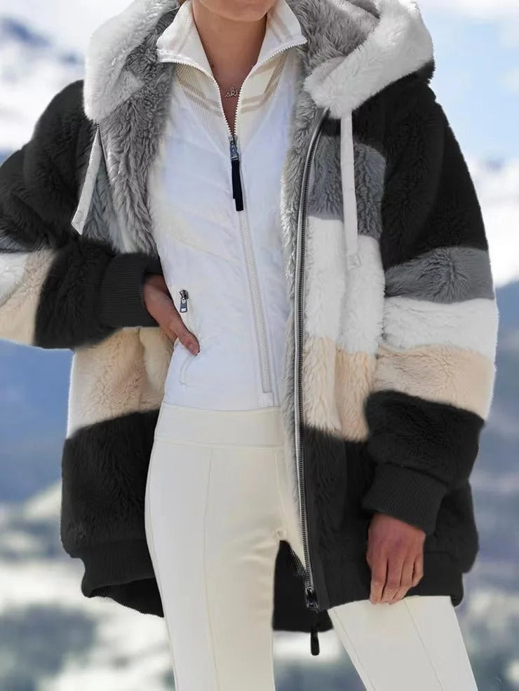 Oversized women's hooded jacket