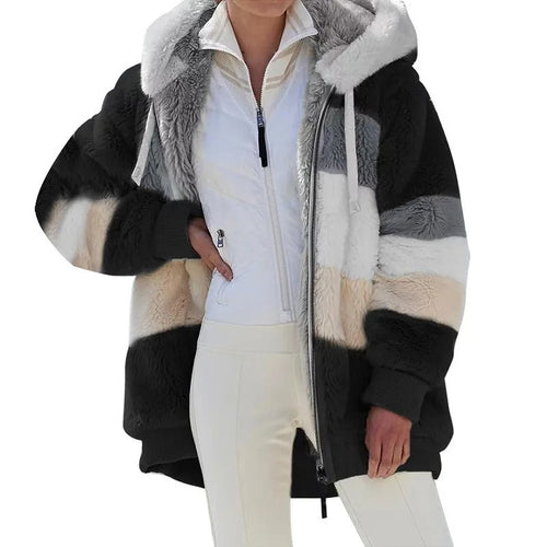 Oversized women's hooded jacket