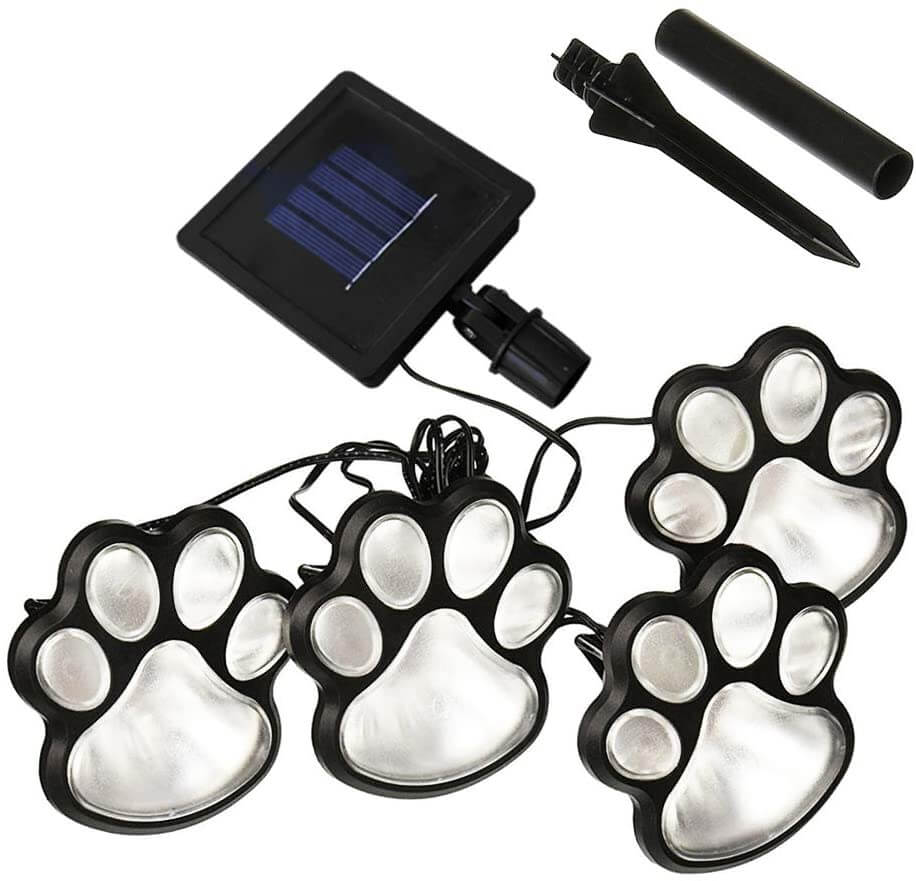 Paw Print Solar-powered lights