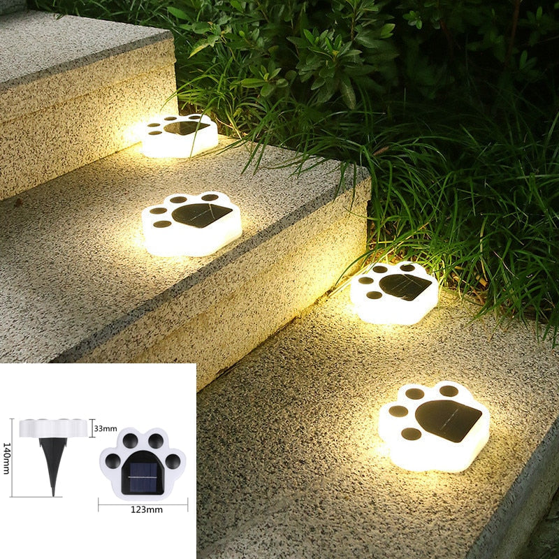 Paw Print Solar-powered lights