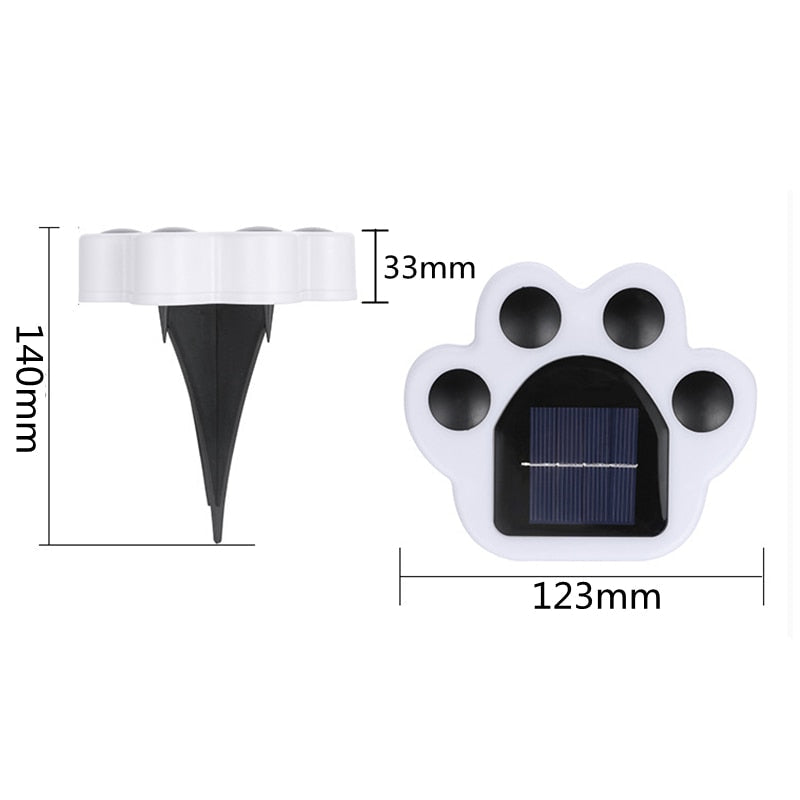 Paw Print Solar-powered lights