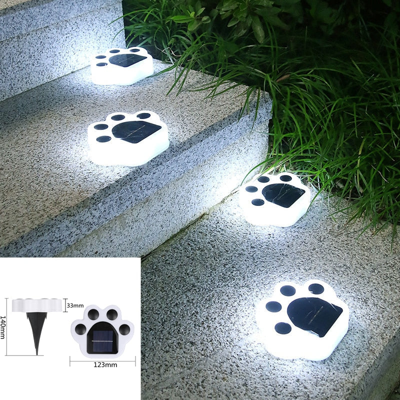 Paw Print Solar-powered lights