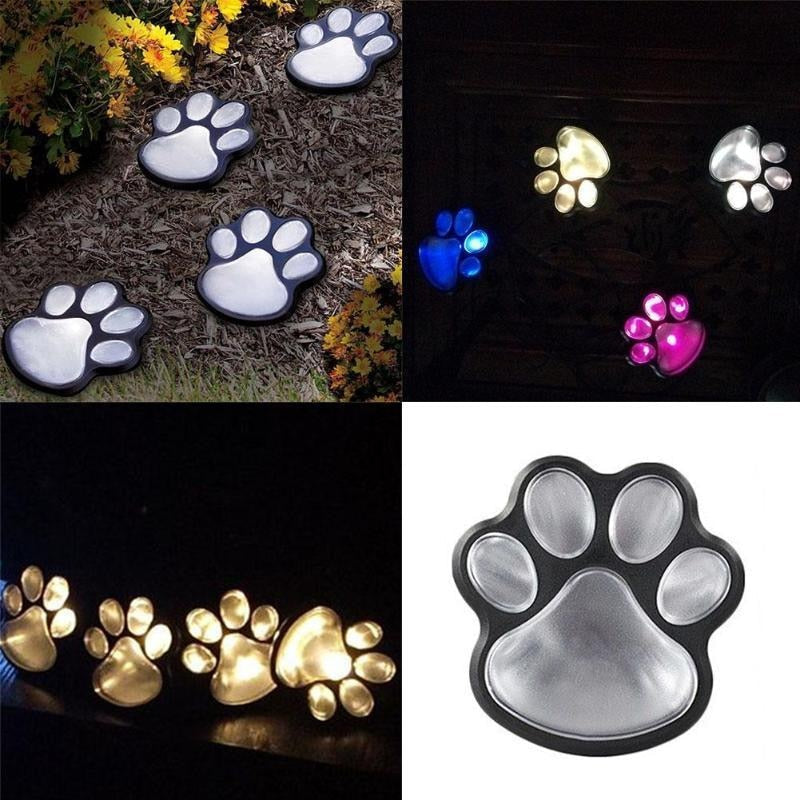 Paw Print Solar-powered lights