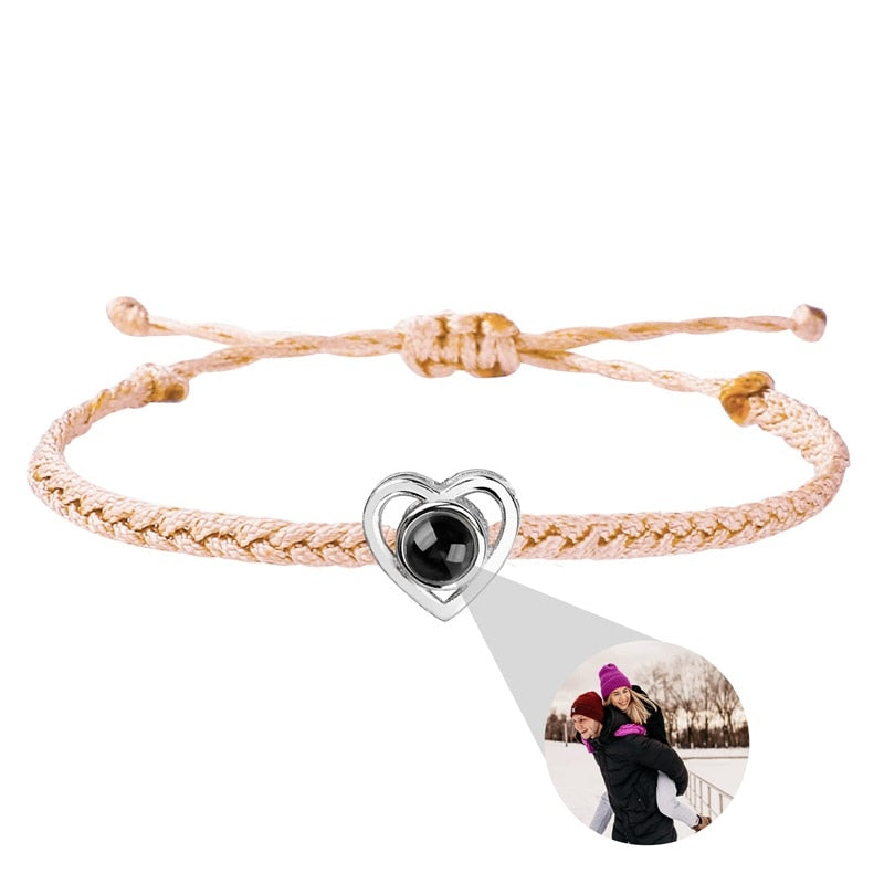 Photo projection Heart Bracelet