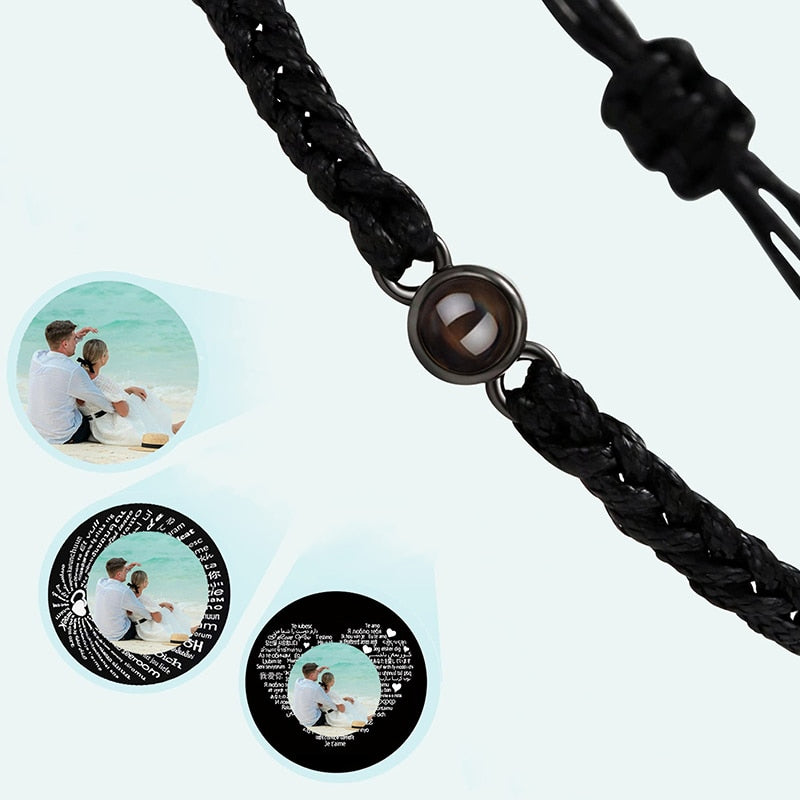 Photo projection Heart Bracelet