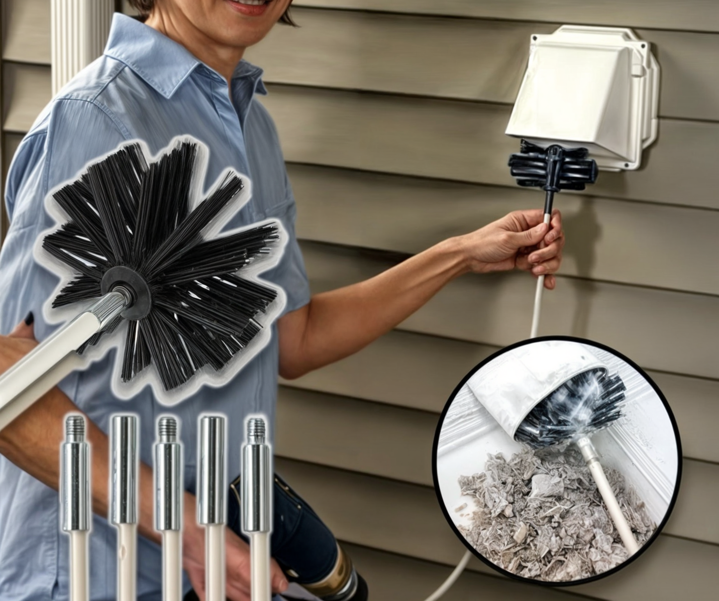 Pipe Inside rotary cleaning brush