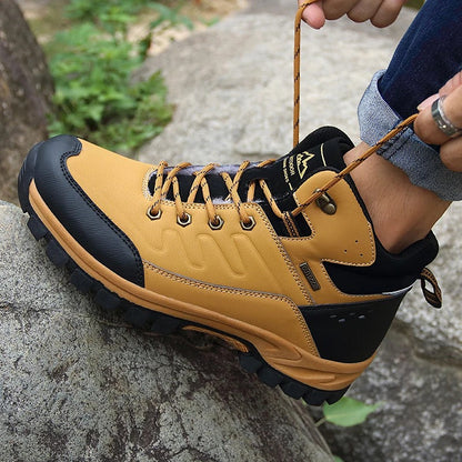 Plush hiking boots for men