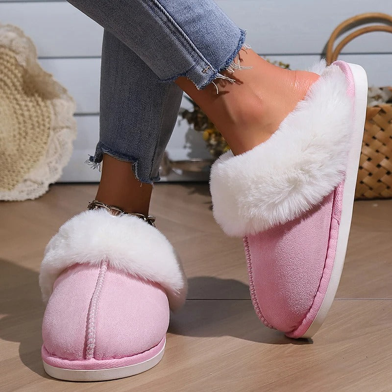 Plush house slippers for ladies