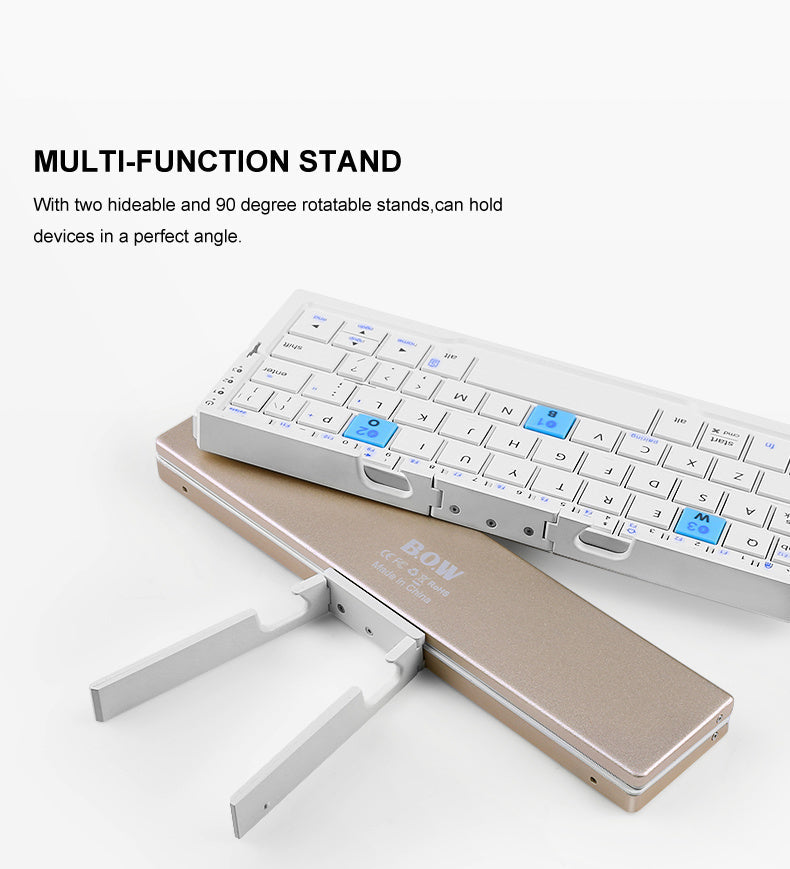 Portable Keyboard Compact Bluetooth Plastic