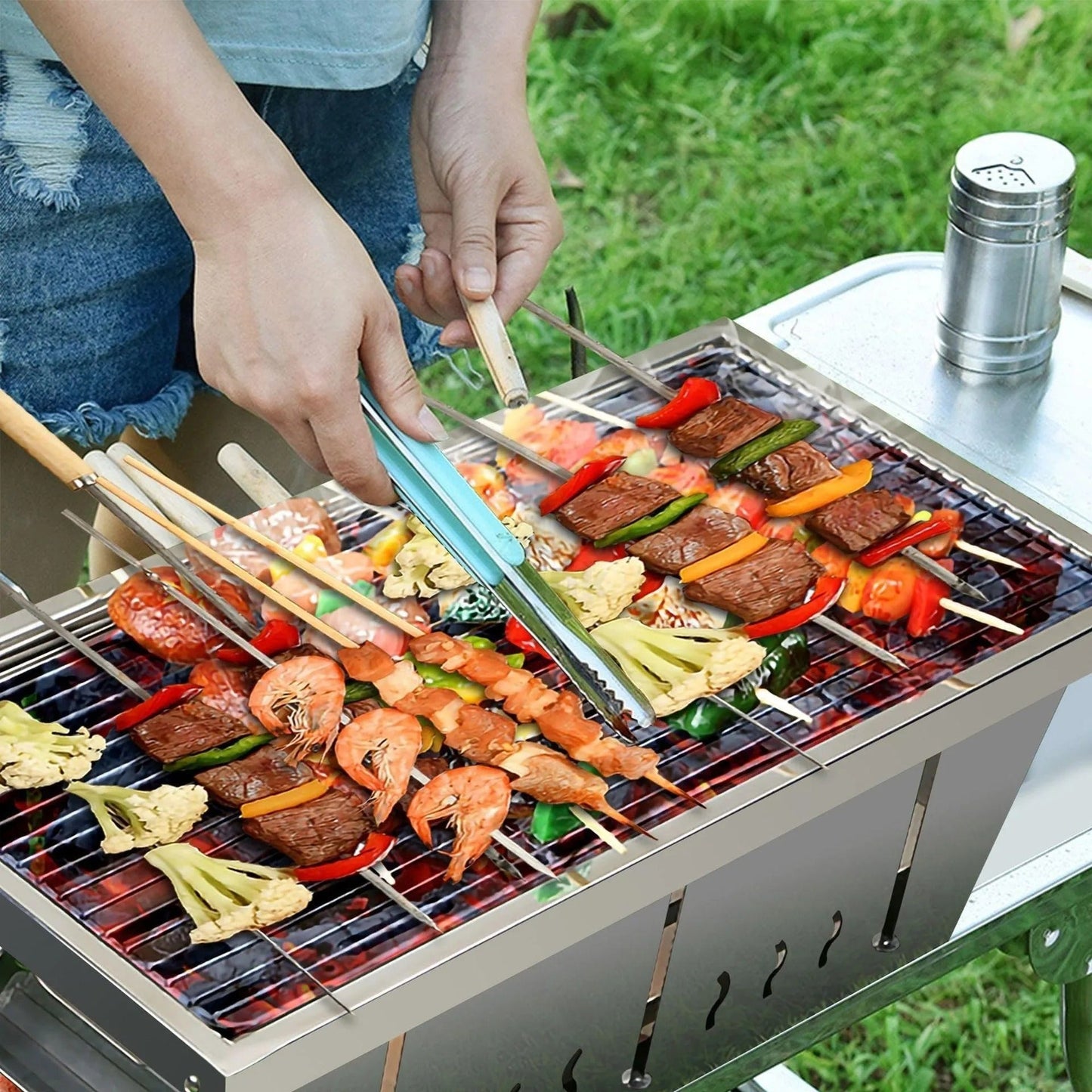 Portable Stainless Steel Barbecue Grill
