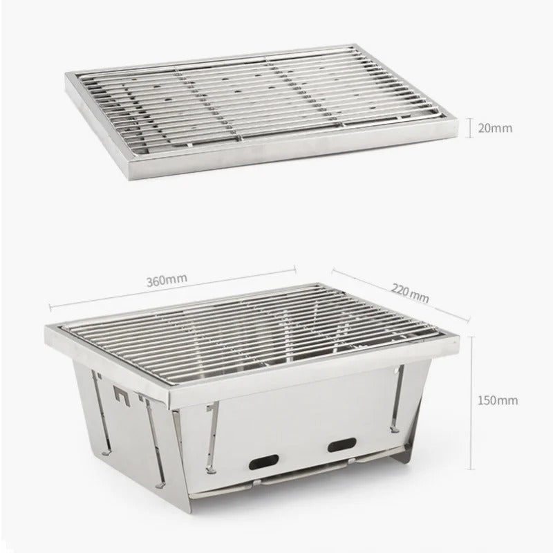 Portable Stainless Steel Barbecue Grill