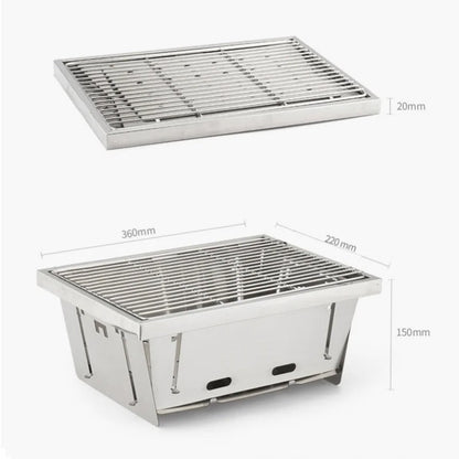 Portable Stainless Steel Barbecue Grill