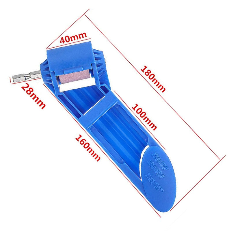 Portable drill bit sharpener