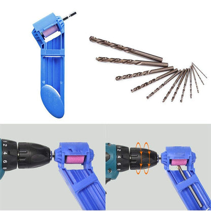 Portable drill bit sharpener
