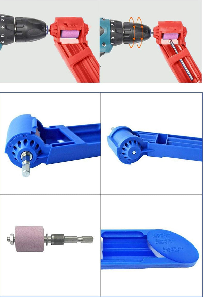Portable drill bit sharpener