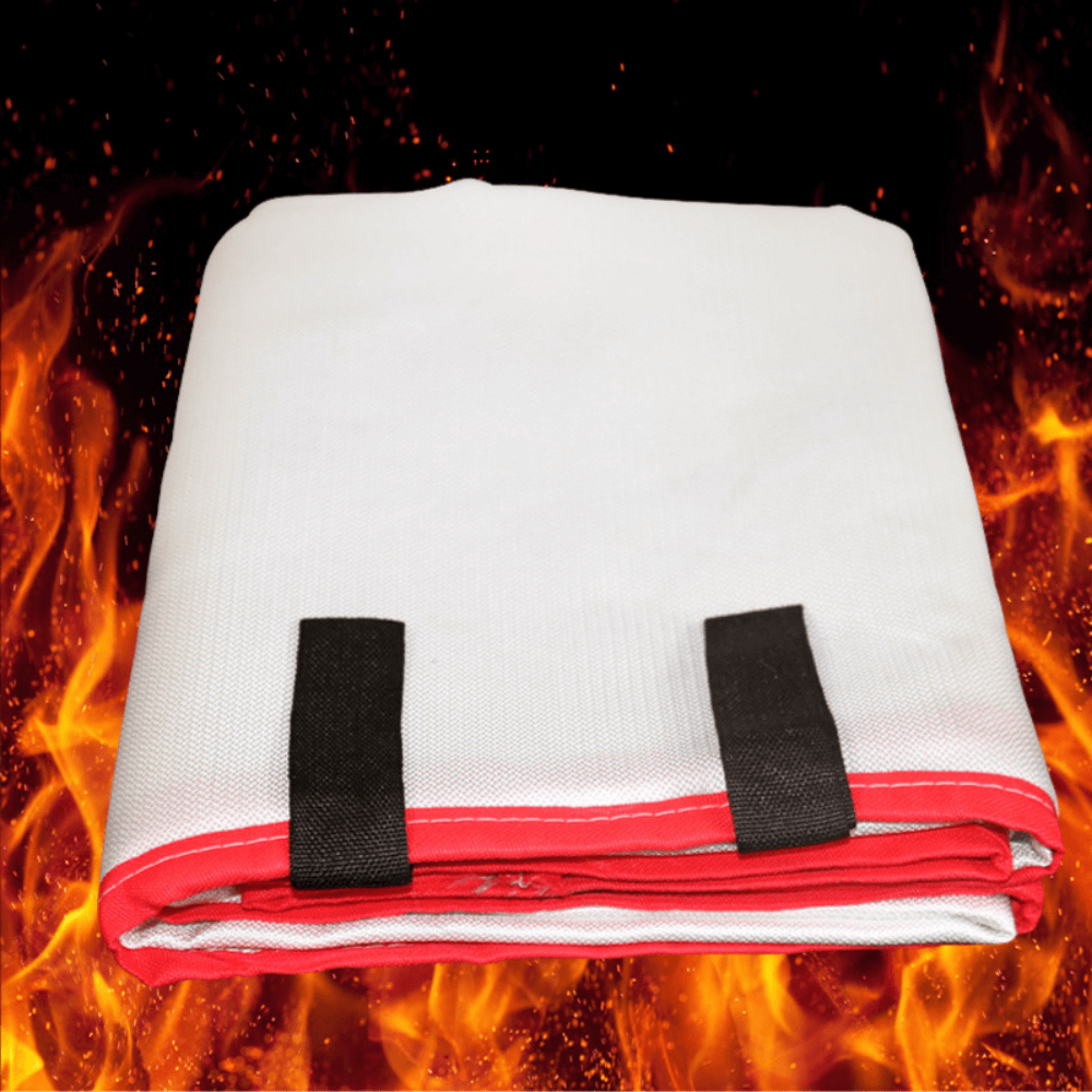 Portable fire blanket