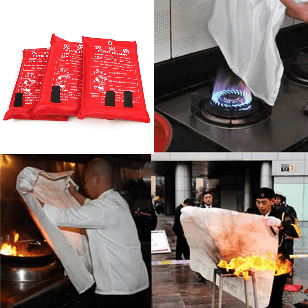 Portable fire blanket