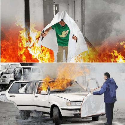 Portable fire blanket